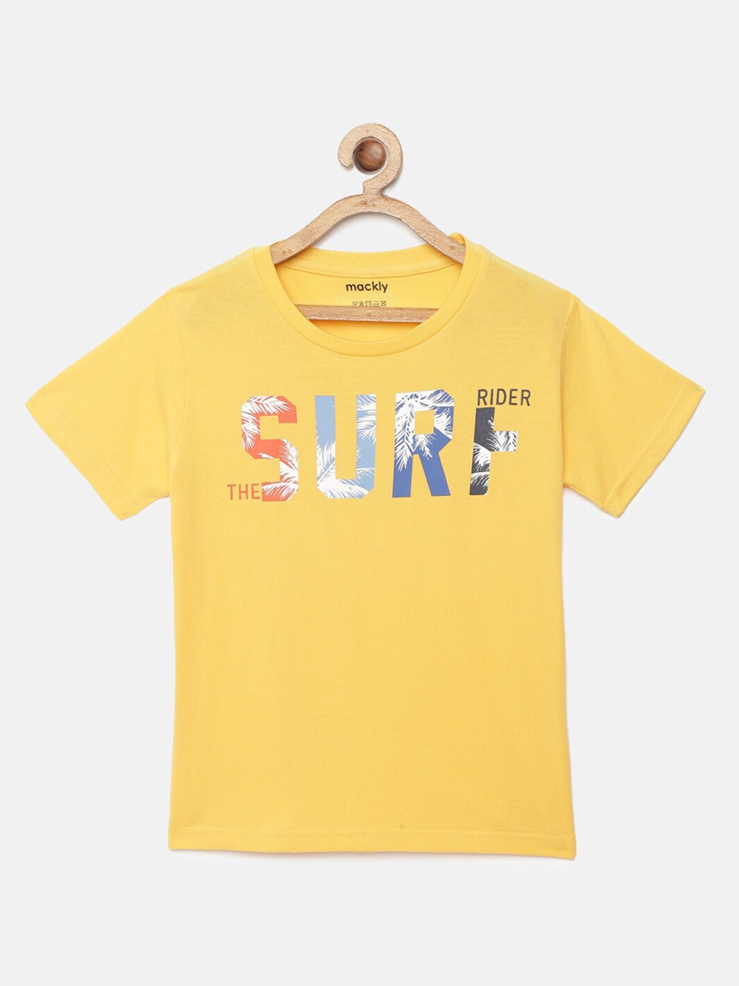 

mackly Boys Yellow & Blue Printed Cotton Lounge T-Shirt