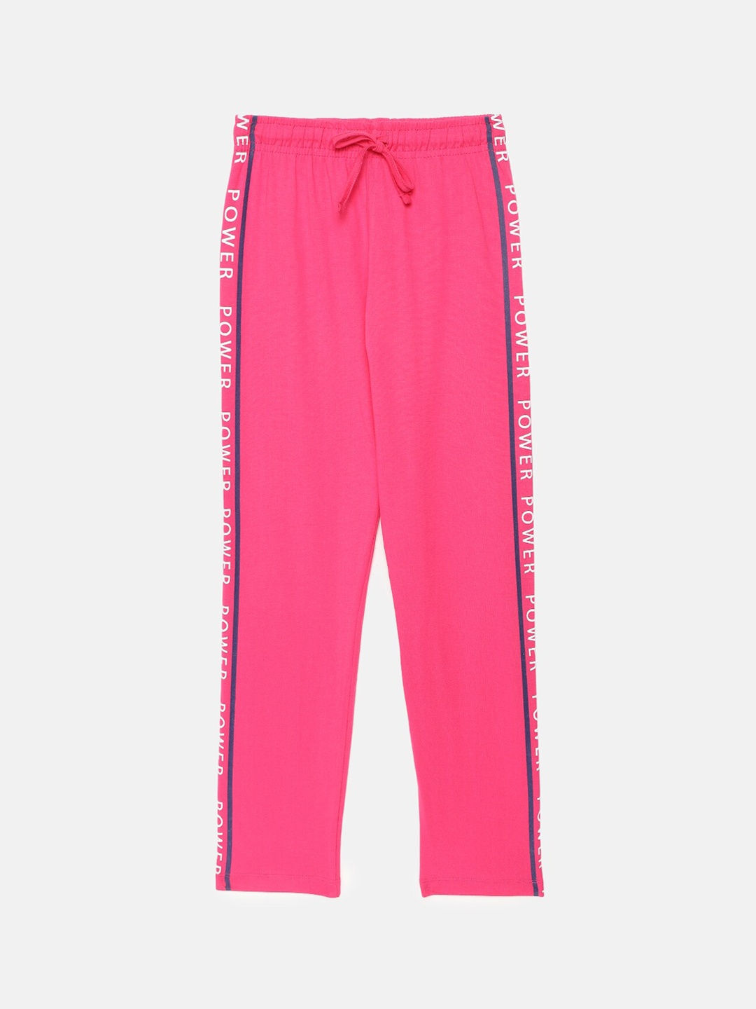 

mackly Girls Pink Solid Cotton Lounge Pants