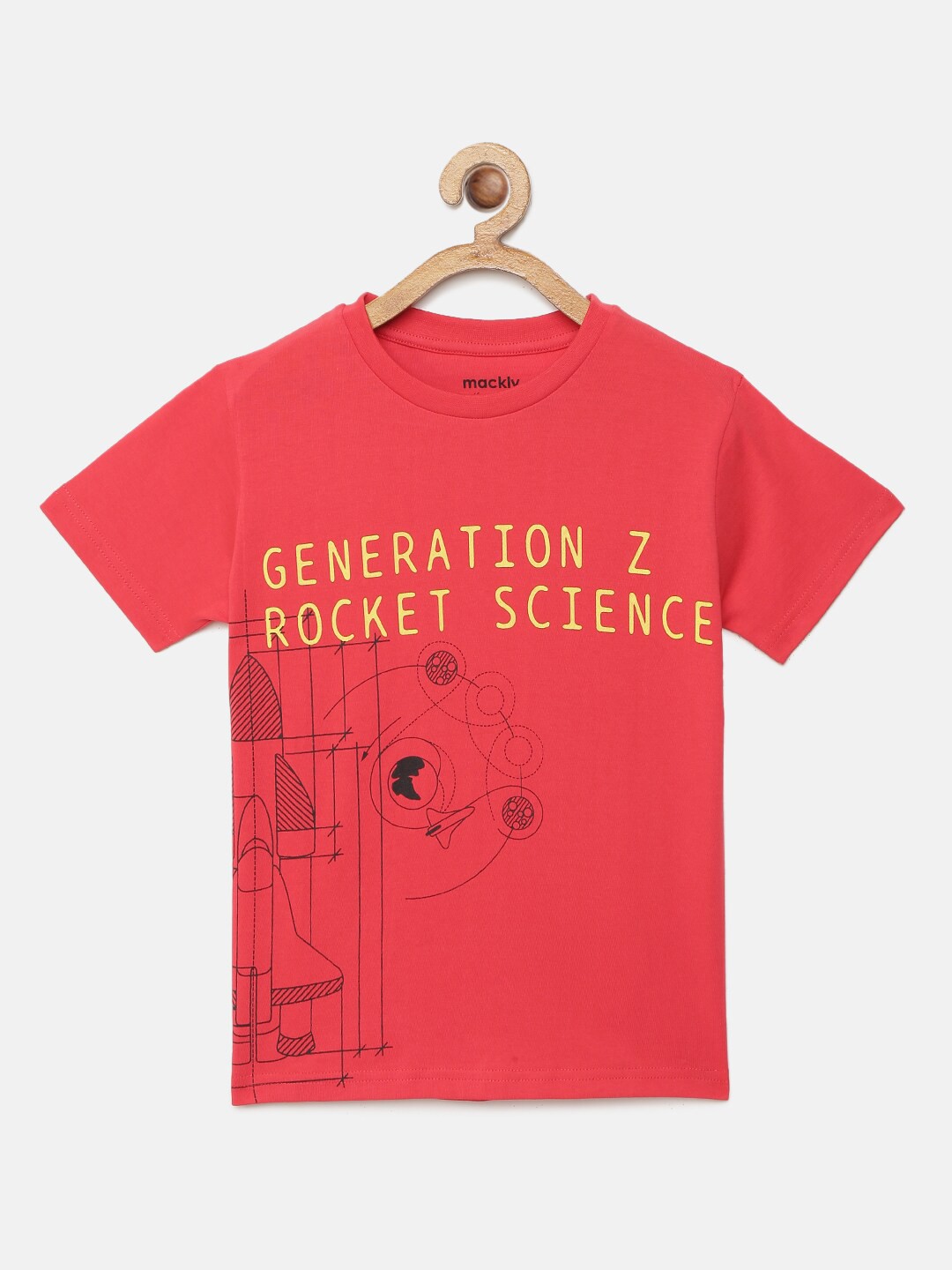 

mackly Boys Red & Yellow Printed Cotton Lounge T-Shirt