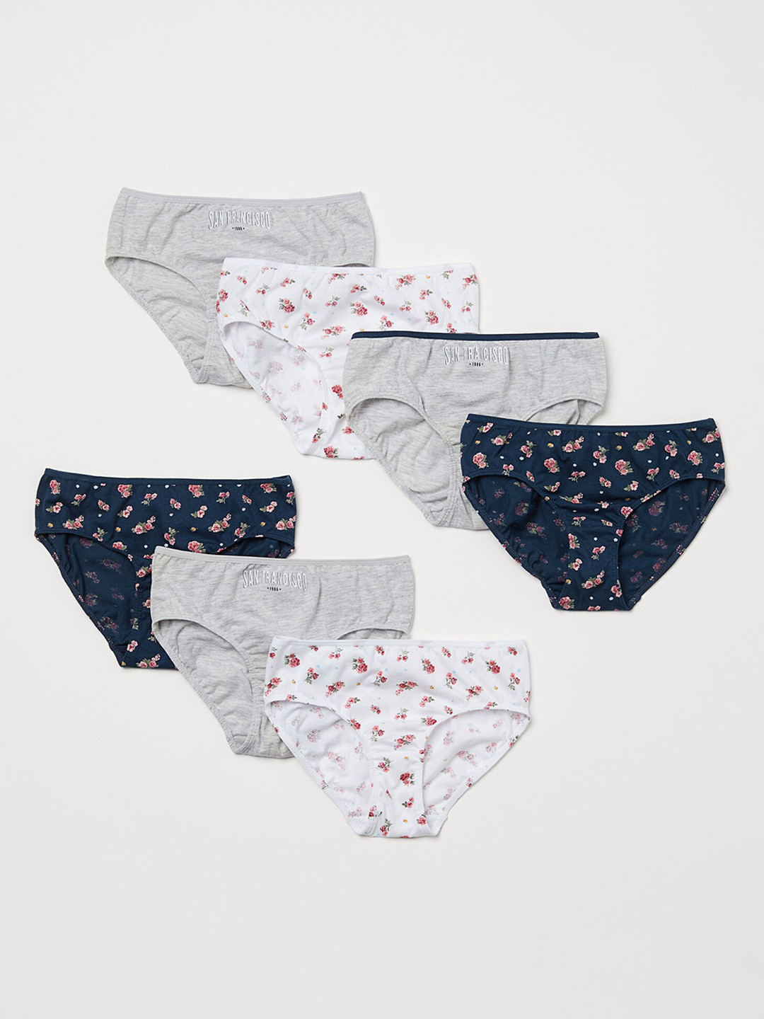 

H&M Girls Pack of 7 Cotton Briefs, White