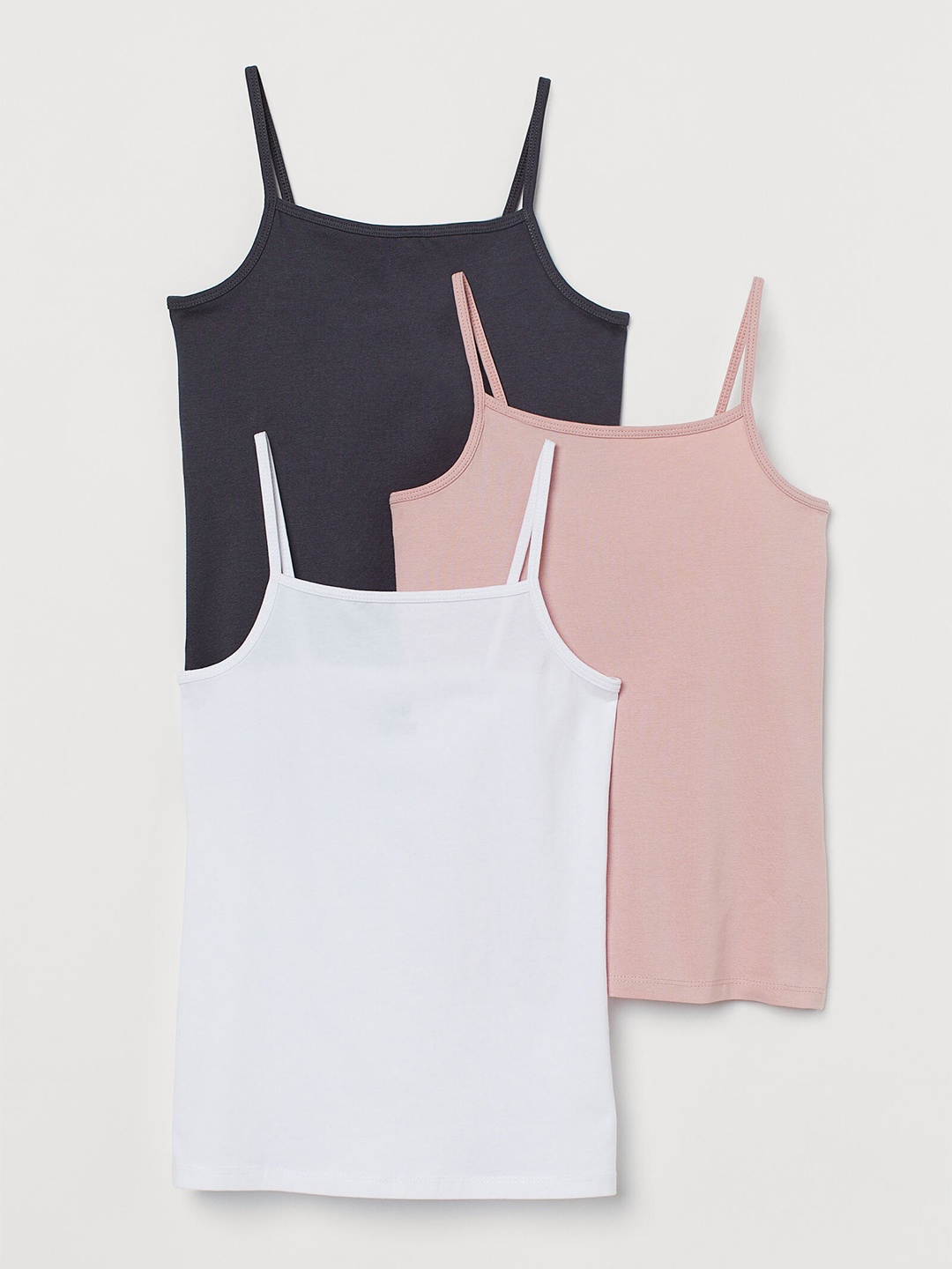 

H&M Girls Pack of 3 Strappy Tops, White