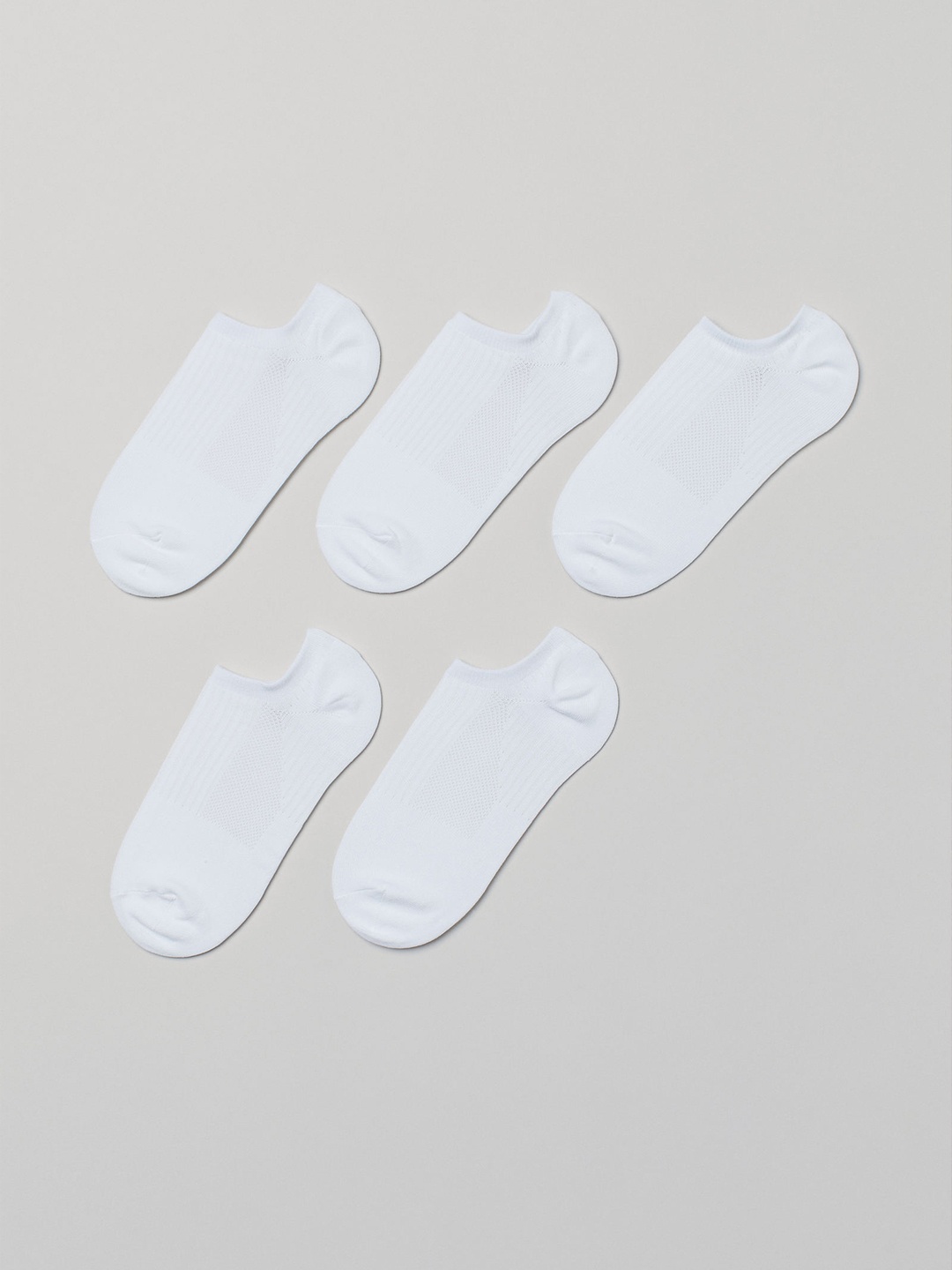 

H&M Women White Solid Pack of 5 Sports Socks