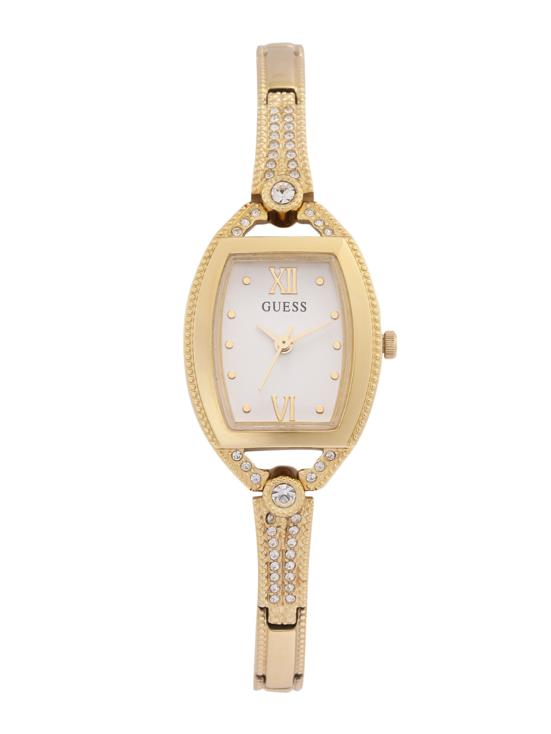 

GUESS Women Gold-Toned Dial & Stainless Steel Straps Analogue Watch