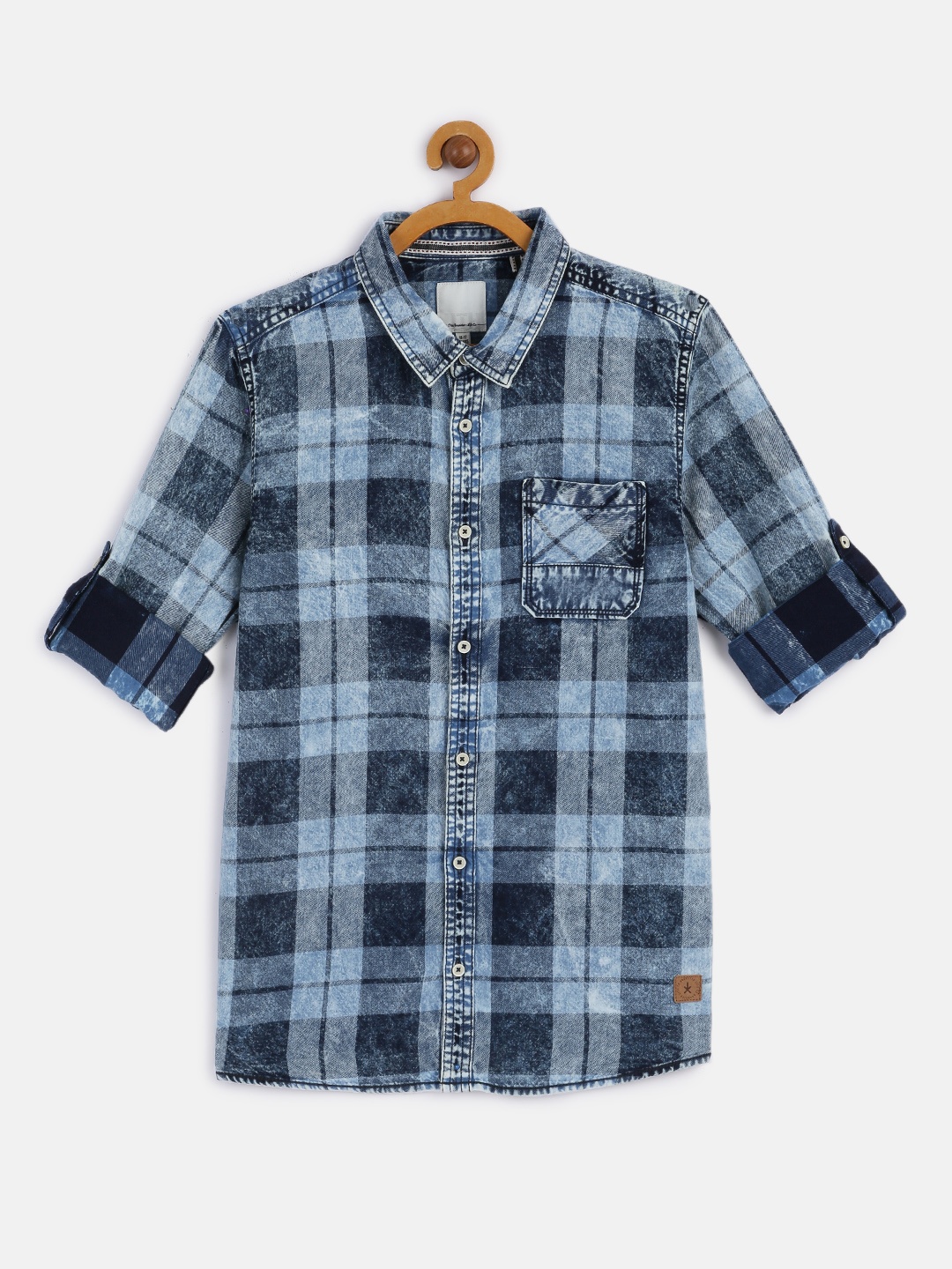 

UTH by Roadster Boys Blue Buffalo Checks Opaque Checked Casual Shirt