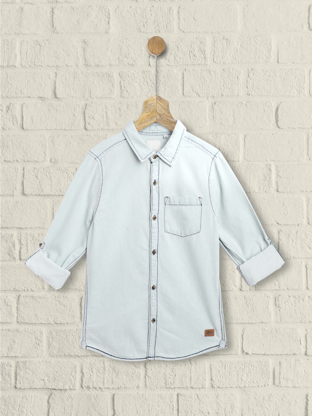 

UTH by Roadster Boys Blue Cotton Casual Shirt