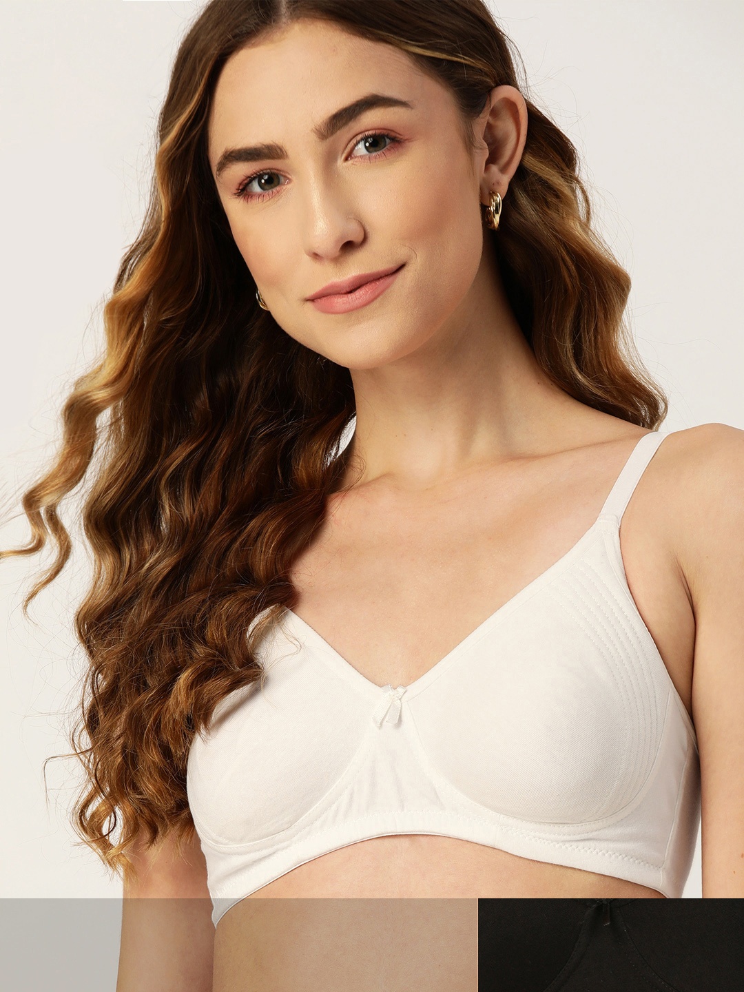 

DressBerry Women Pack of 2 Solid T-shirt Bras, White
