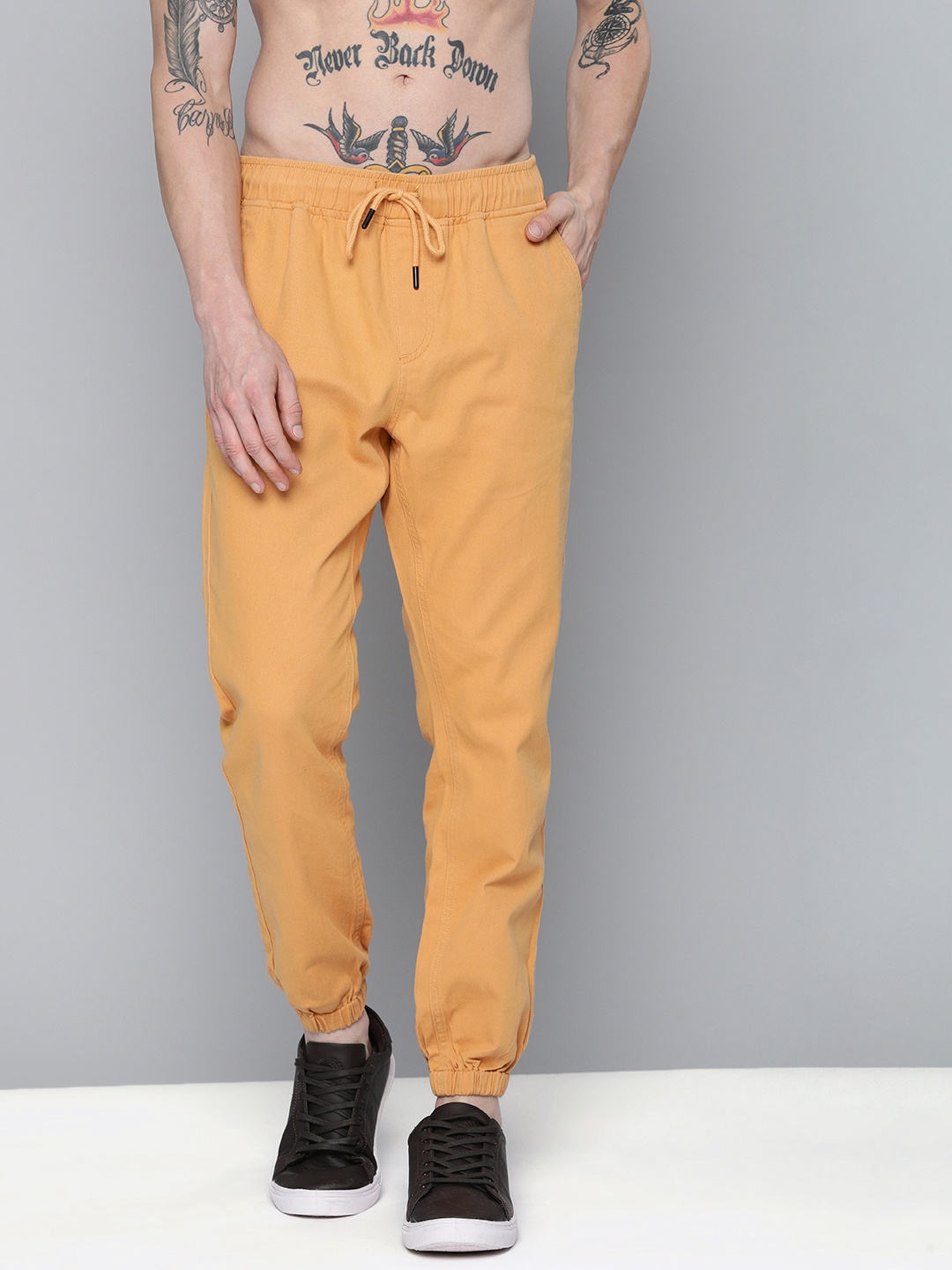 

HERE&NOW Men Yellow Joggers Trousers