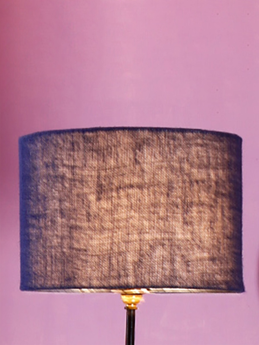 

Devansh Blue Fabric Traditional Jute Round Club Lamp Shade