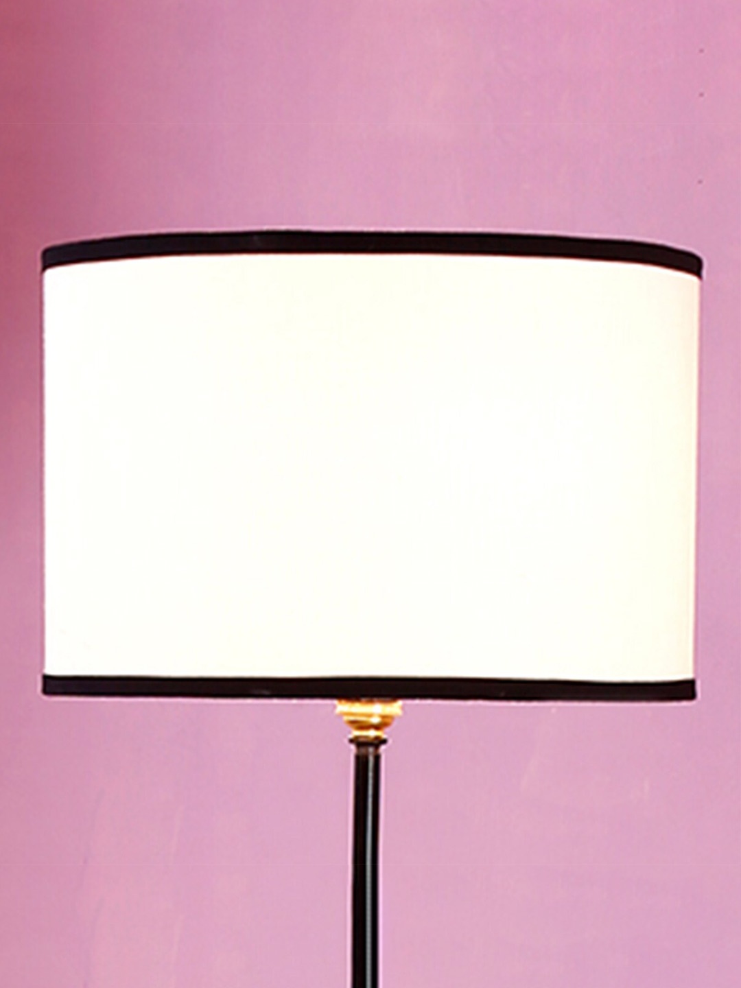 

Devansh White & Black Fabric Traditional Club Lamp Shade