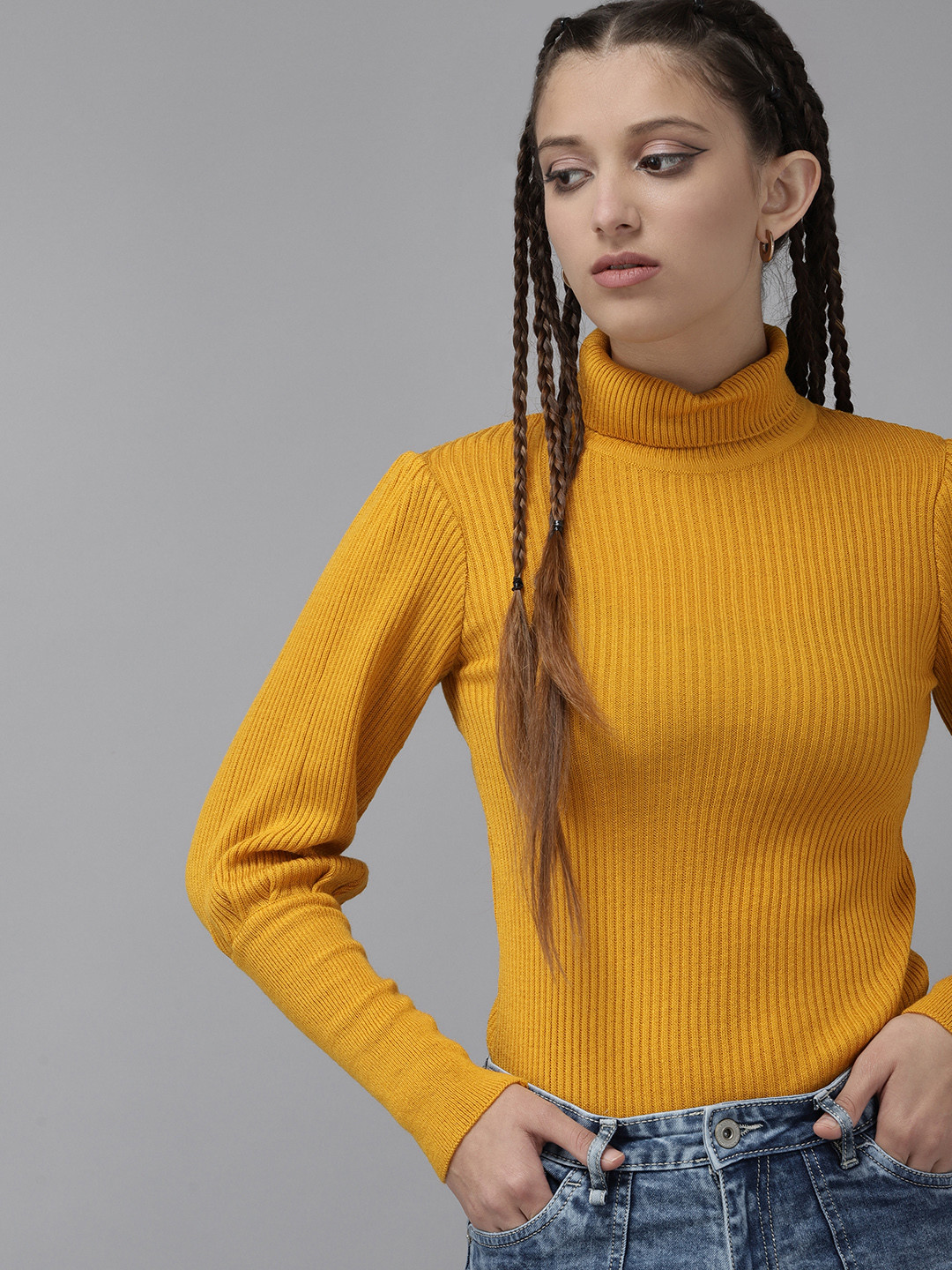 

UTH by Roadster Girls Mustard Pullover
