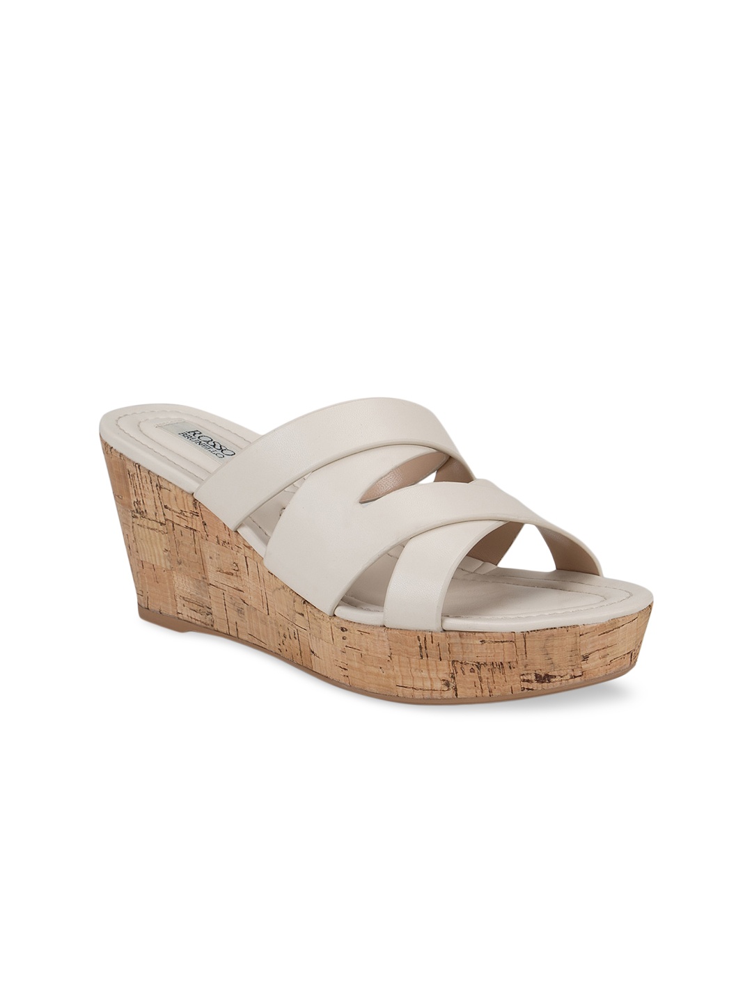

ROSSO BRUNELLO White Leather Wedges