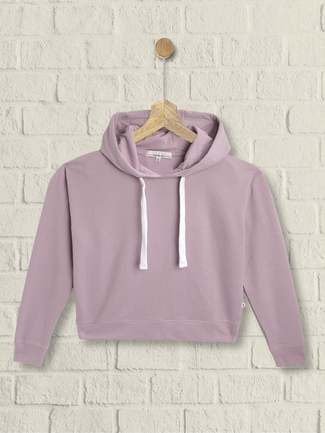 

UTH by Roadster Girls Lavender Solid Hooded Sweatshirt