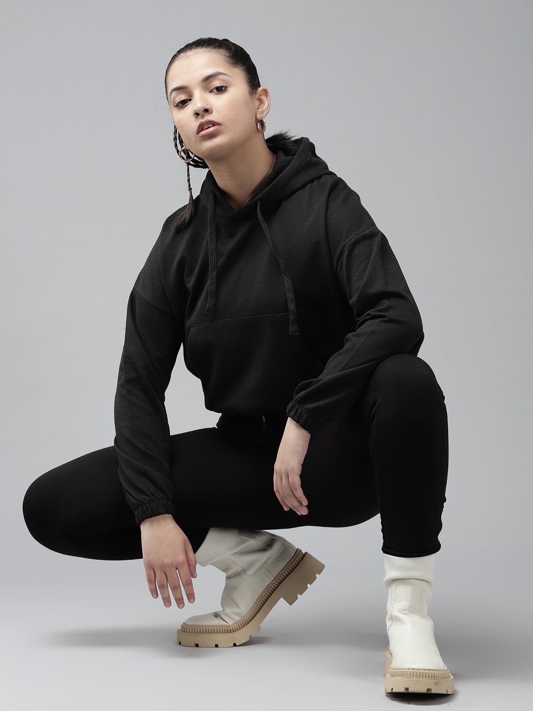 

UTH by Roadster Girls Black Hooded Sweatshirt
