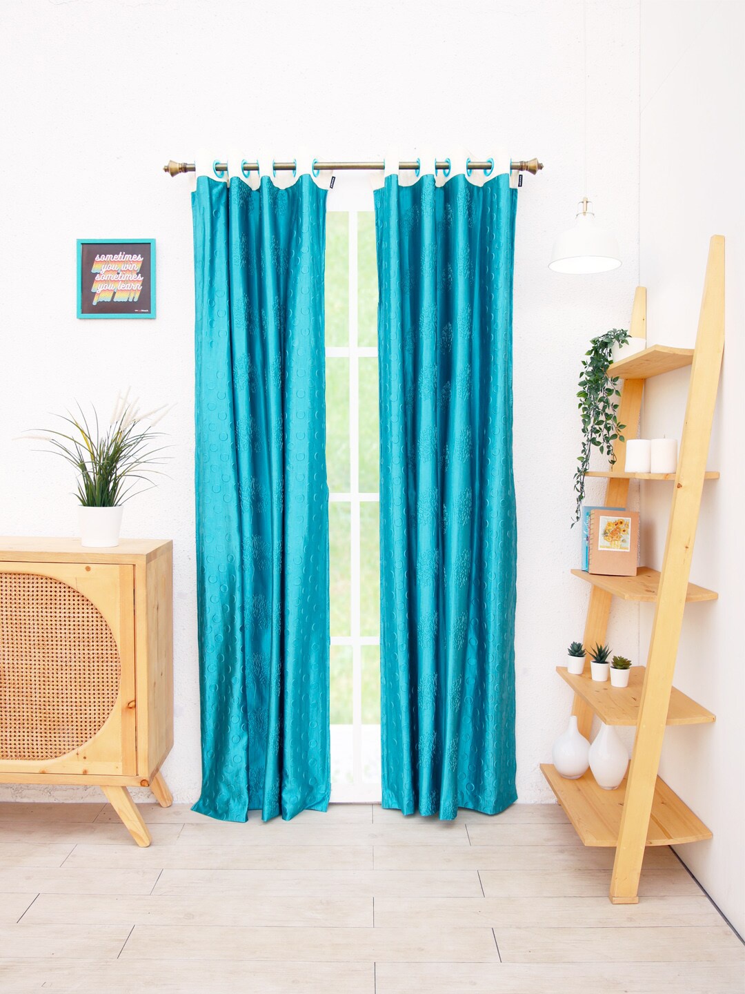 

Ariana Pack of 1 Ethnic Motifs Long Door Curtain, Blue