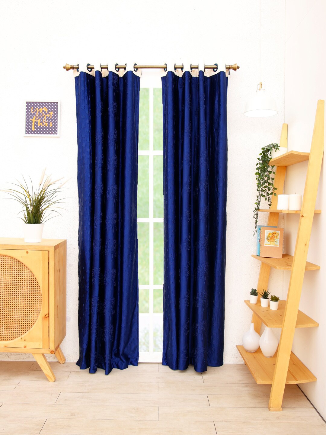 

Ariana Blue Long Door Curtain