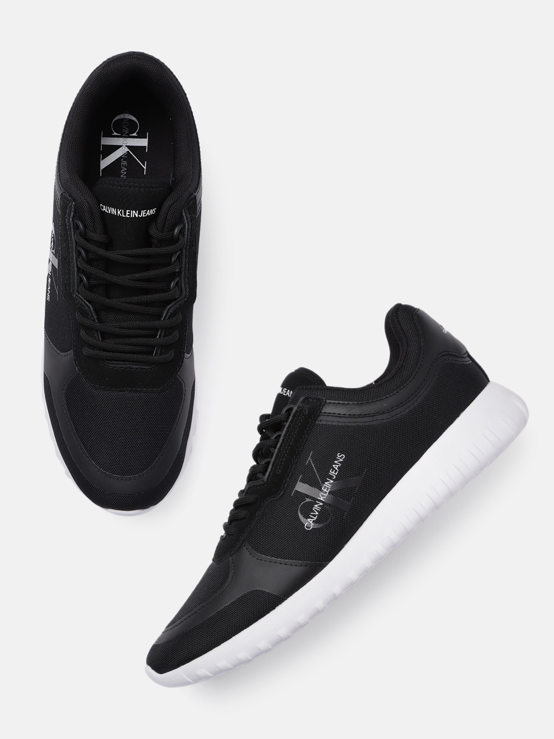 

Calvin Klein Men Black Textured Sneakers