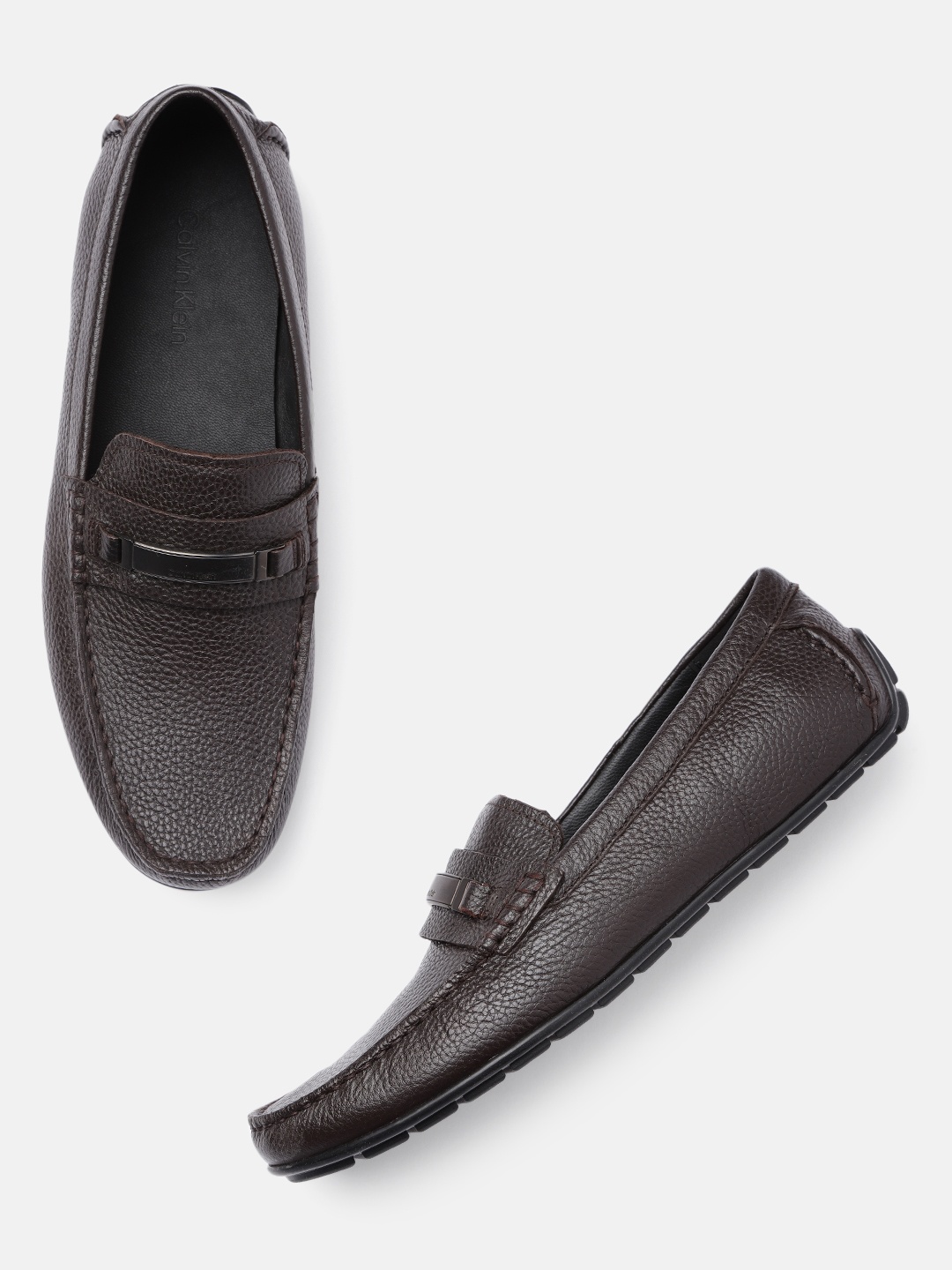 

Calvin Klein Men Brown Solid Driving Shoes