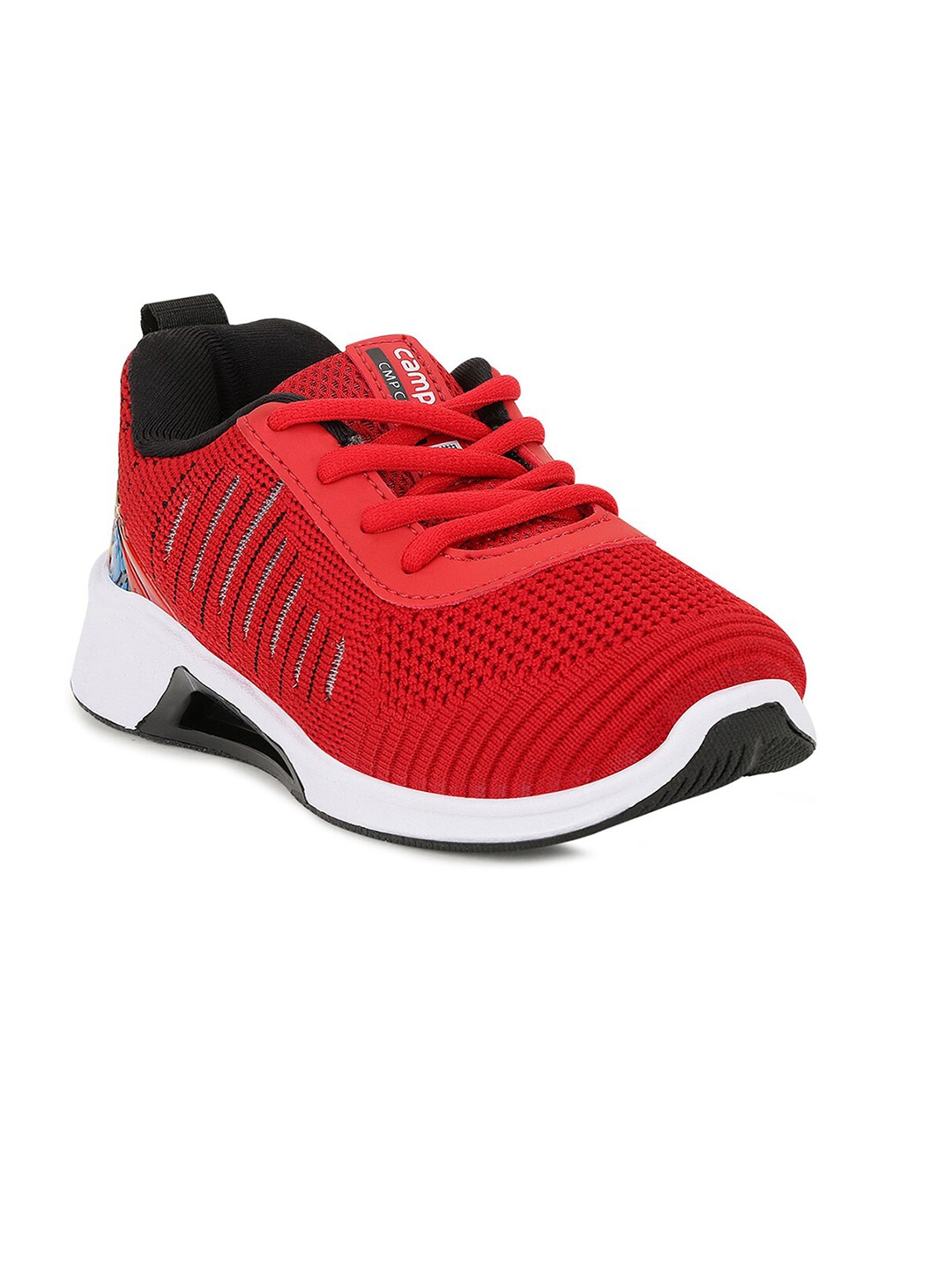 

Campus Unisex Kids Red & Black Superminis Mesh Round Toe Running Shoes