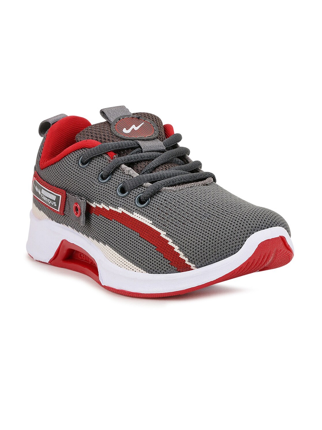 

Campus Unisex Kids Grey & Red Running Shoes