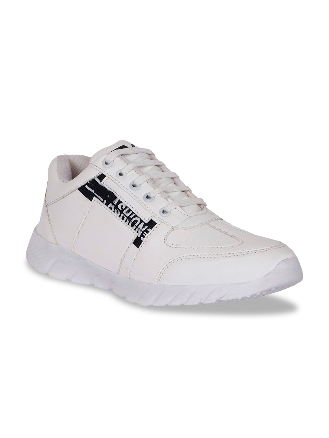 

Fashion Victim Men White Printed Detail Sneakers