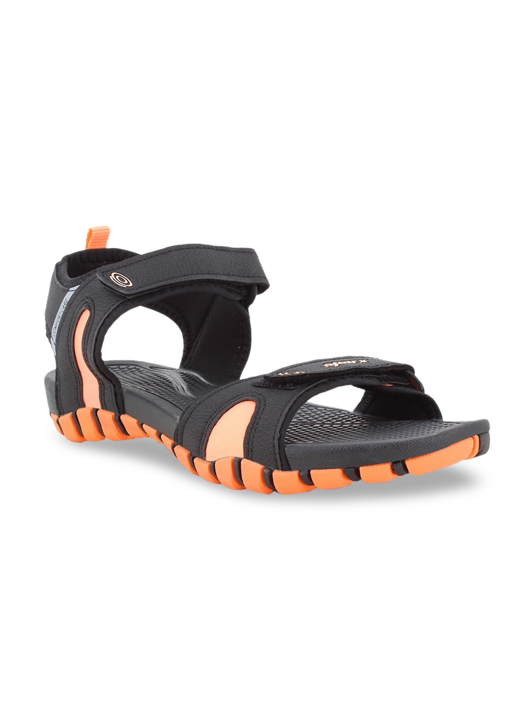 

Sparx Women Black & Peach-Coloured Solid Floater Sports Sandals