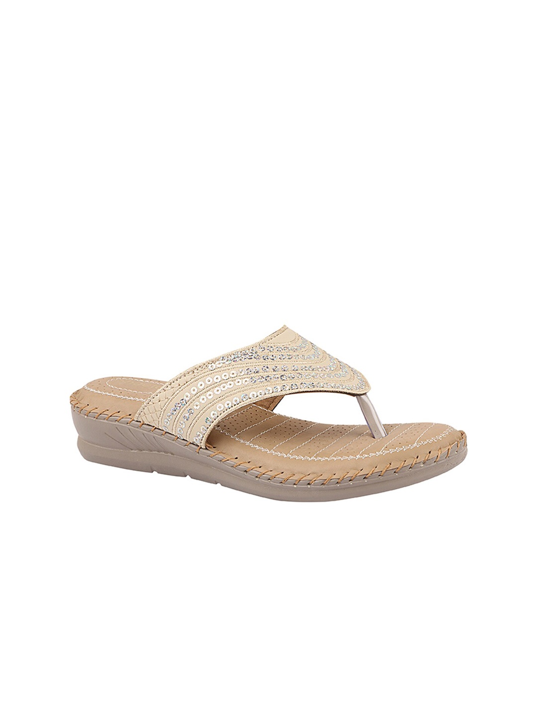 

Shoetopia Cream-Coloured Flatform Sandals