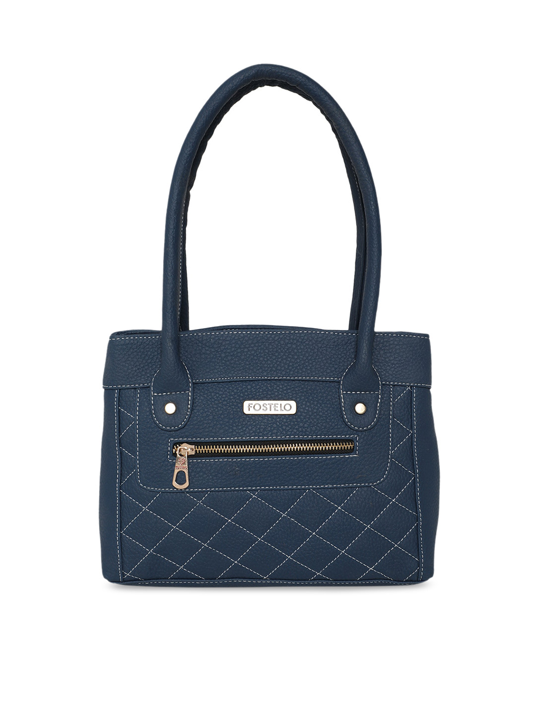 

Fostelo Women Blue Structured Quilted Shoulder Bag