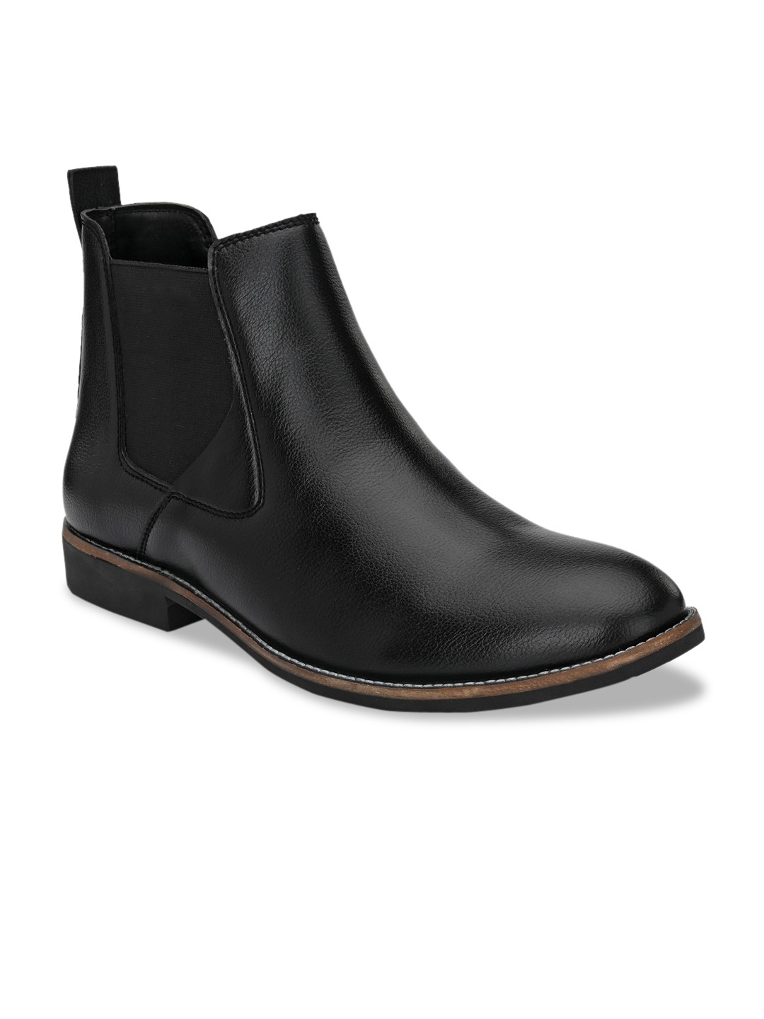 

Fentacia Men Black Mid-Top Chelsea Boots