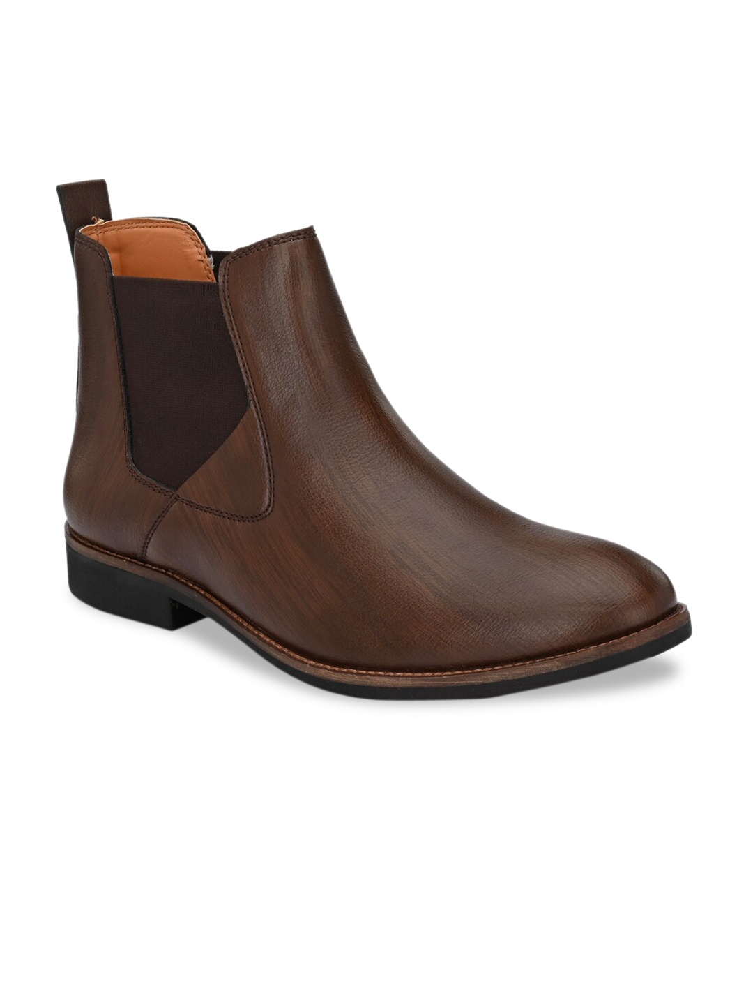 

Fentacia Men Brown Flat Chelsea Boots