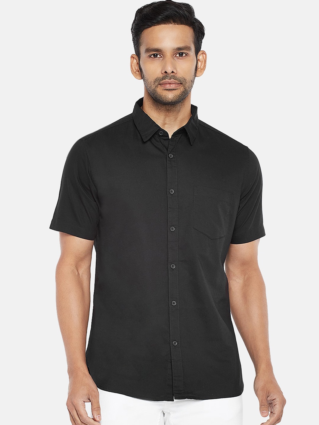 

BYFORD by Pantaloons Men Black Casual Shirt