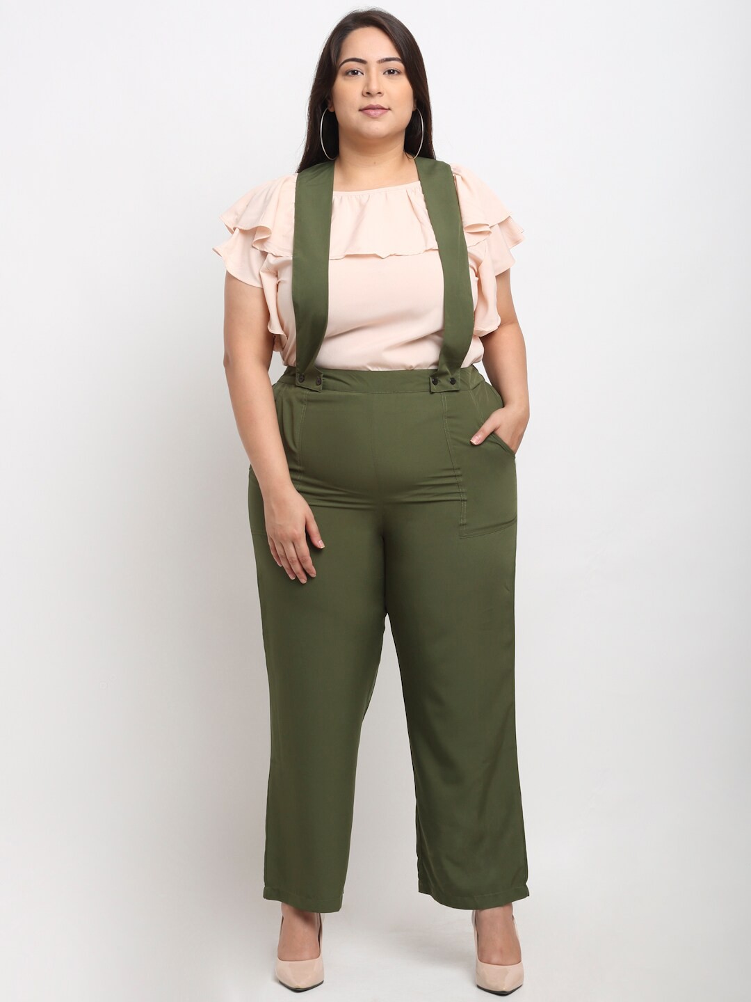 

Flambeur Beige Basic Jumpsuit