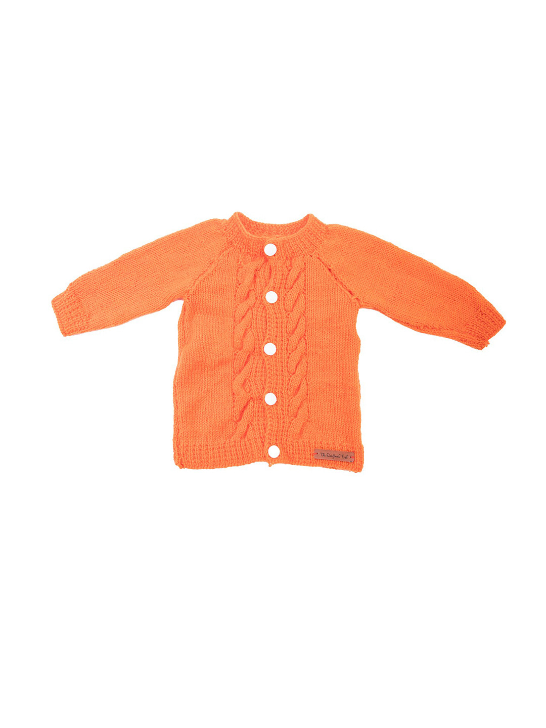 

The Original Knit Unisex Kids Orange Cable Knit Cardigan