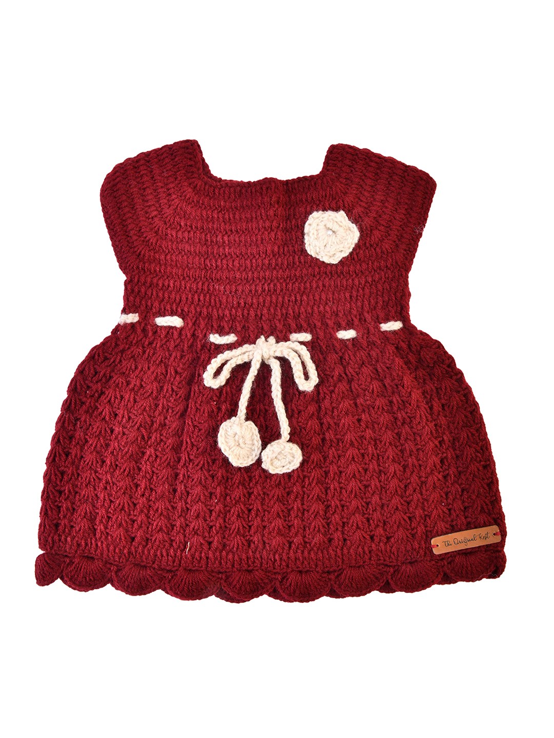 

The Original Knit Infant Girls Maroon Sweater Dress