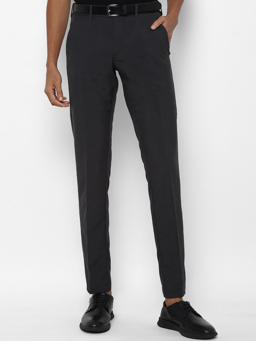 

Allen Solly Men Grey Slim Fit Formal Trousers