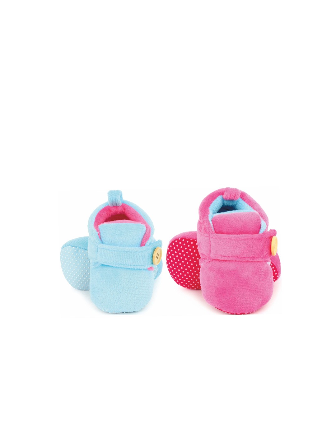 

Superminis Infant Kids Pack Of 2 Solid Cotton Booties, Blue