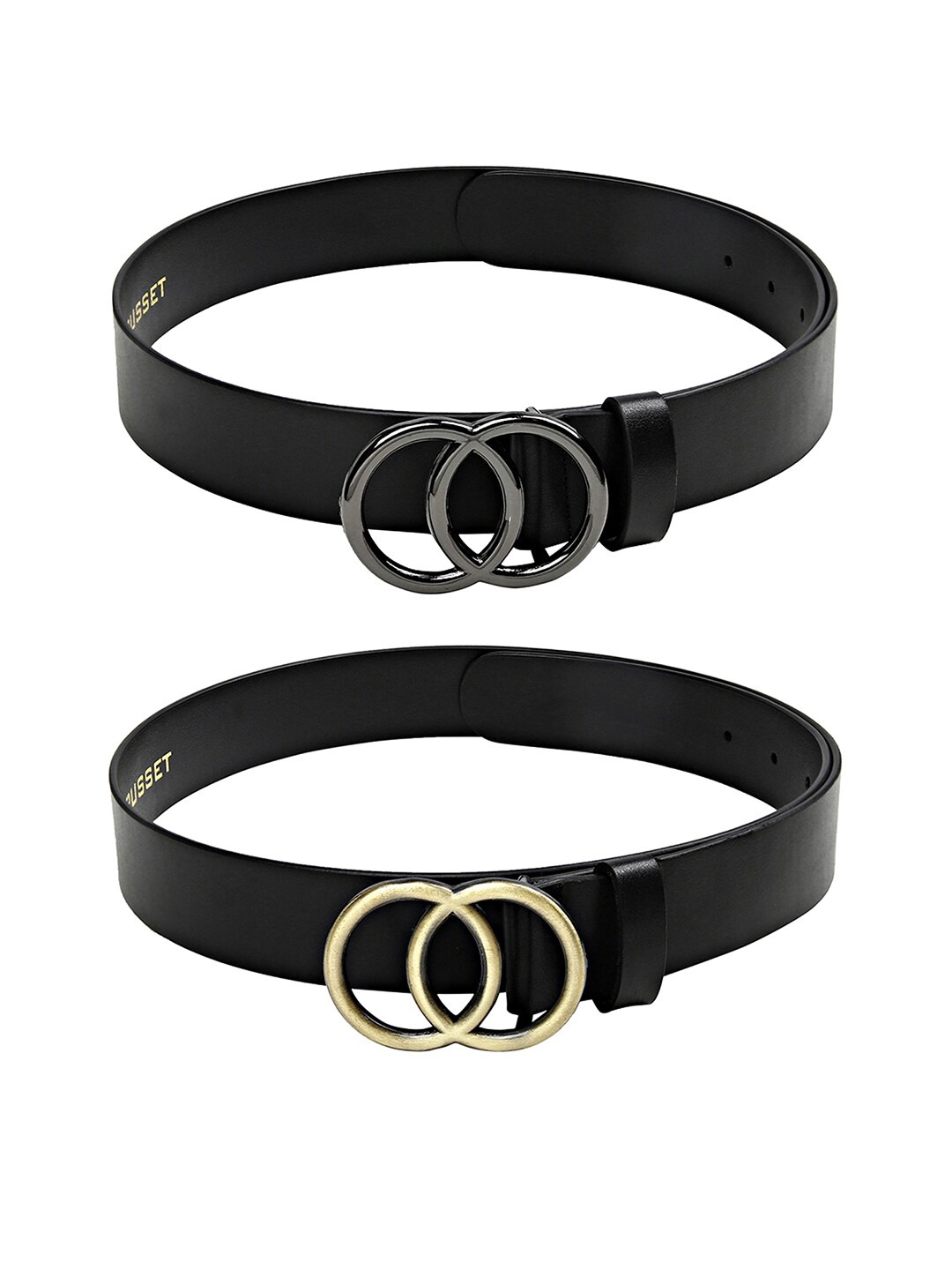 

CRUSSET Women Black Pack Of 2 Belt