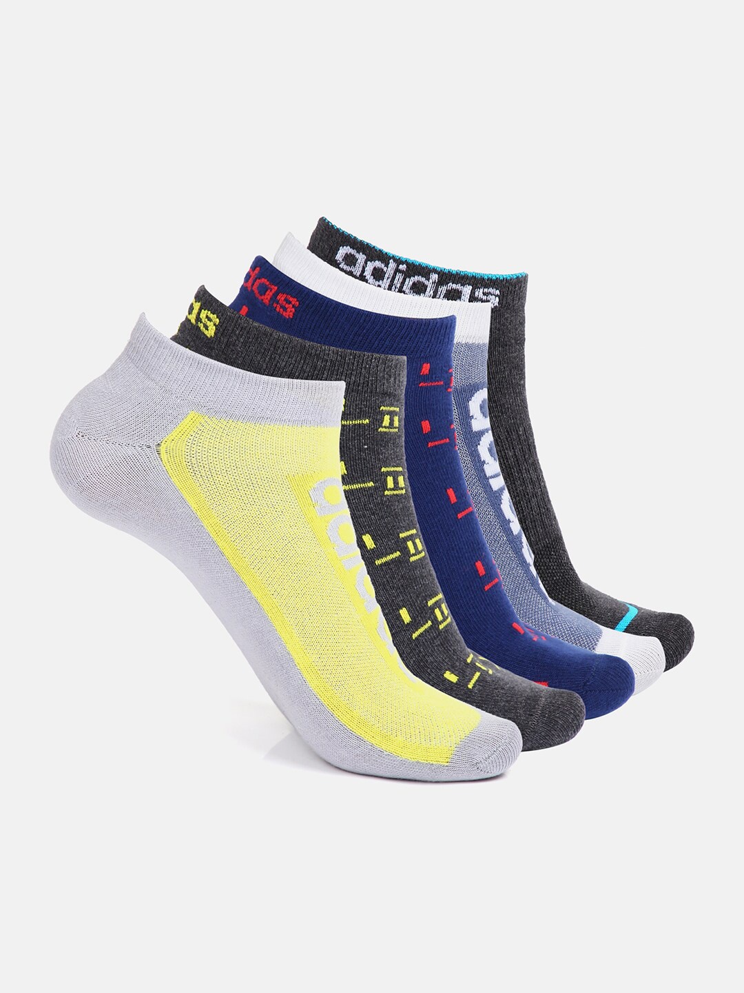 

ADIDAS Men Pack Of 5 Assorted Ankle-Length Socks