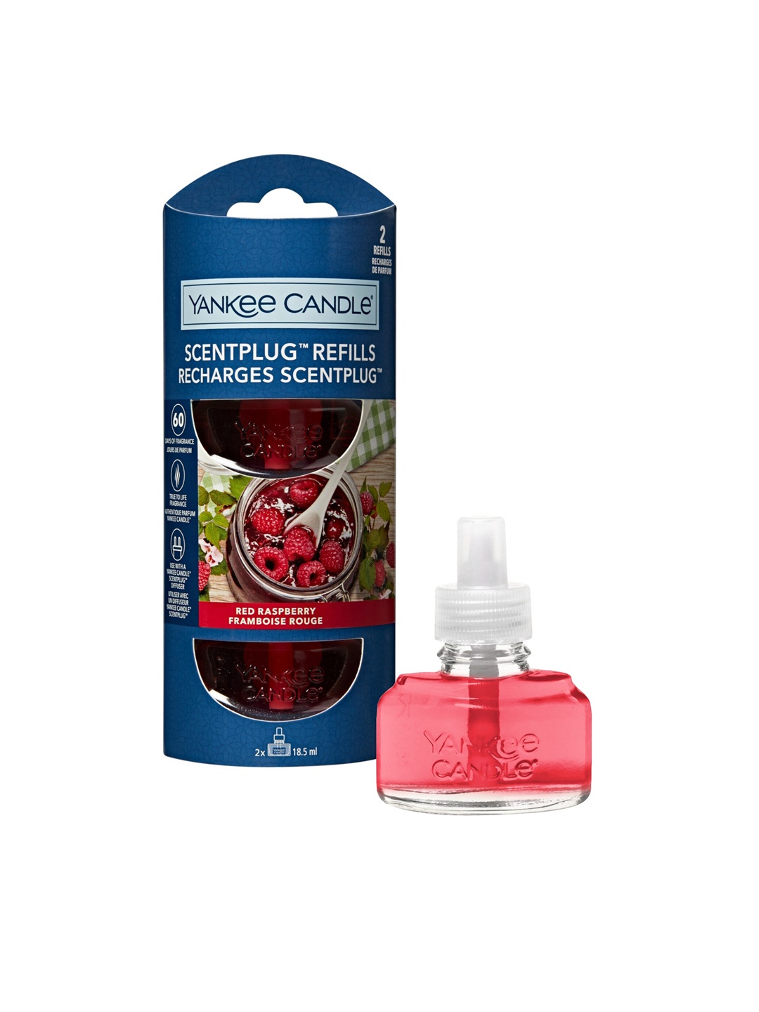 

YANKEE CANDLE Red & Transparent Raspberry Scent Plug Refill