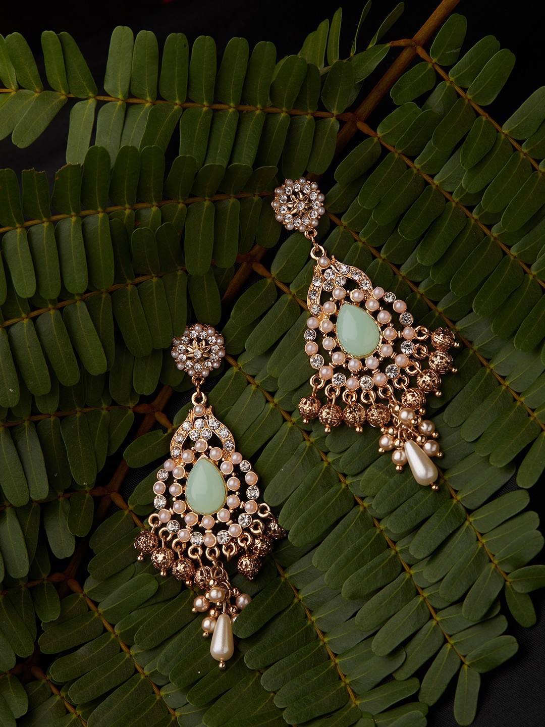 

Accessorize London Ethnic Resin Drop Earrings, Green
