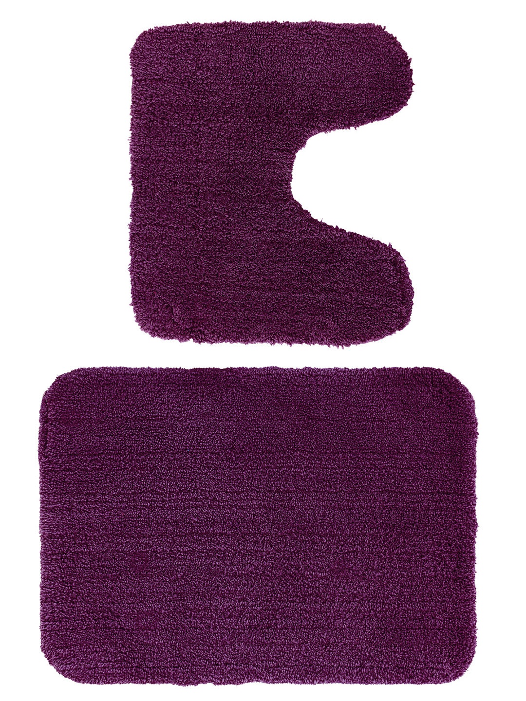 

OBSESSIONS Purple Solid Diana Bath Mat With Contour Mat