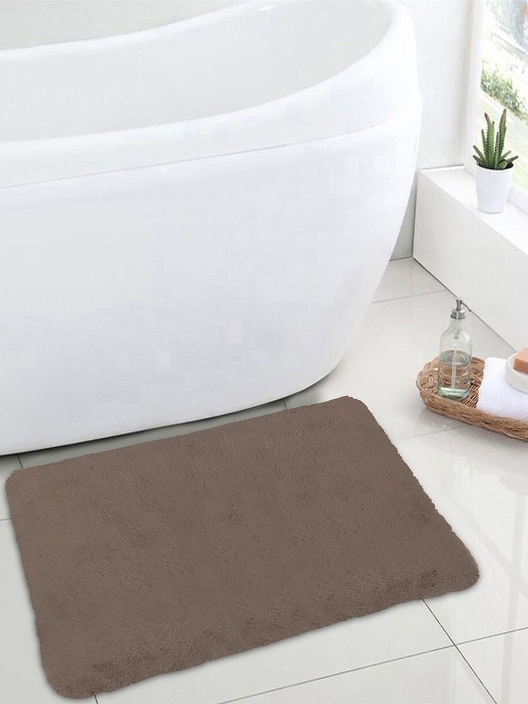 

OBSESSIONS Grey Solid 1000 GSM Galaxy Anti-Skid Bath Rug