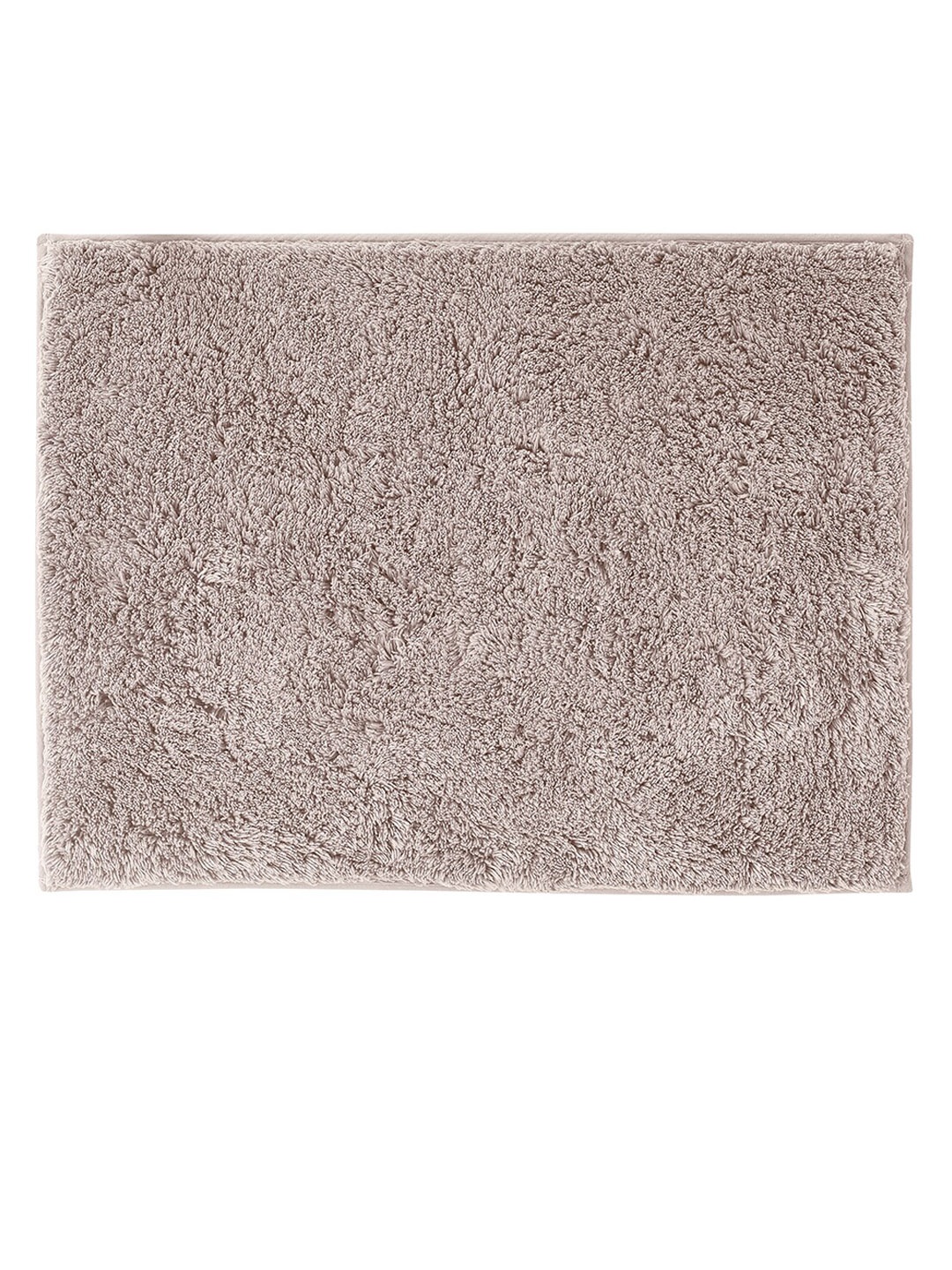 

OBSESSIONS Beige Solid Pure Cotton Bath Rug