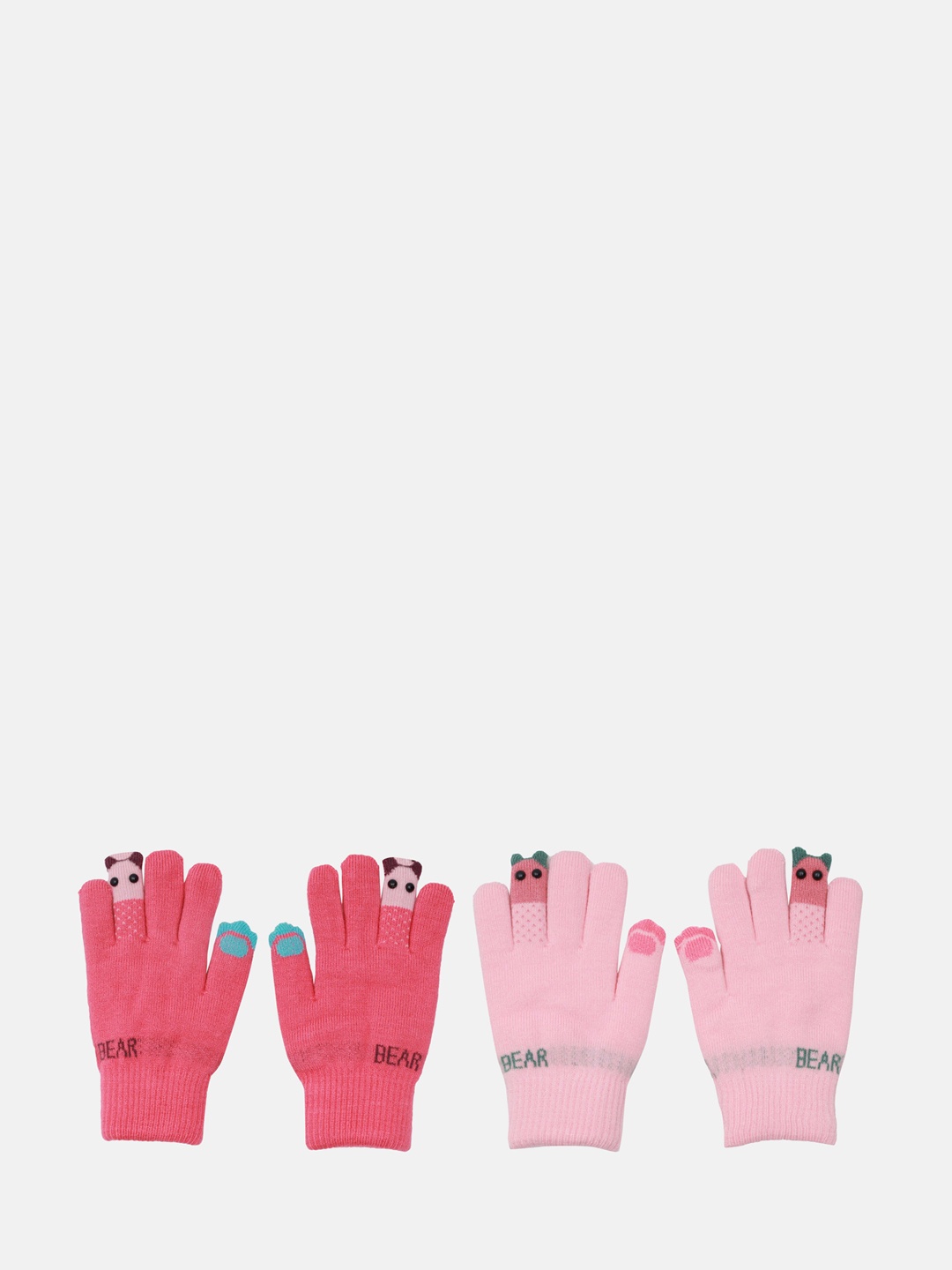 

FabSeasons Women Pack Of 2 Solid Winter Gloves, Pink