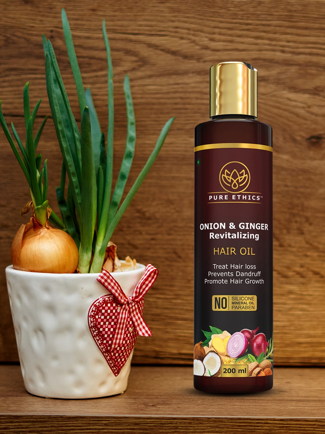 

Pure Ethics Unisex Onion & Ginger Hair Revitalising Oil, Brown