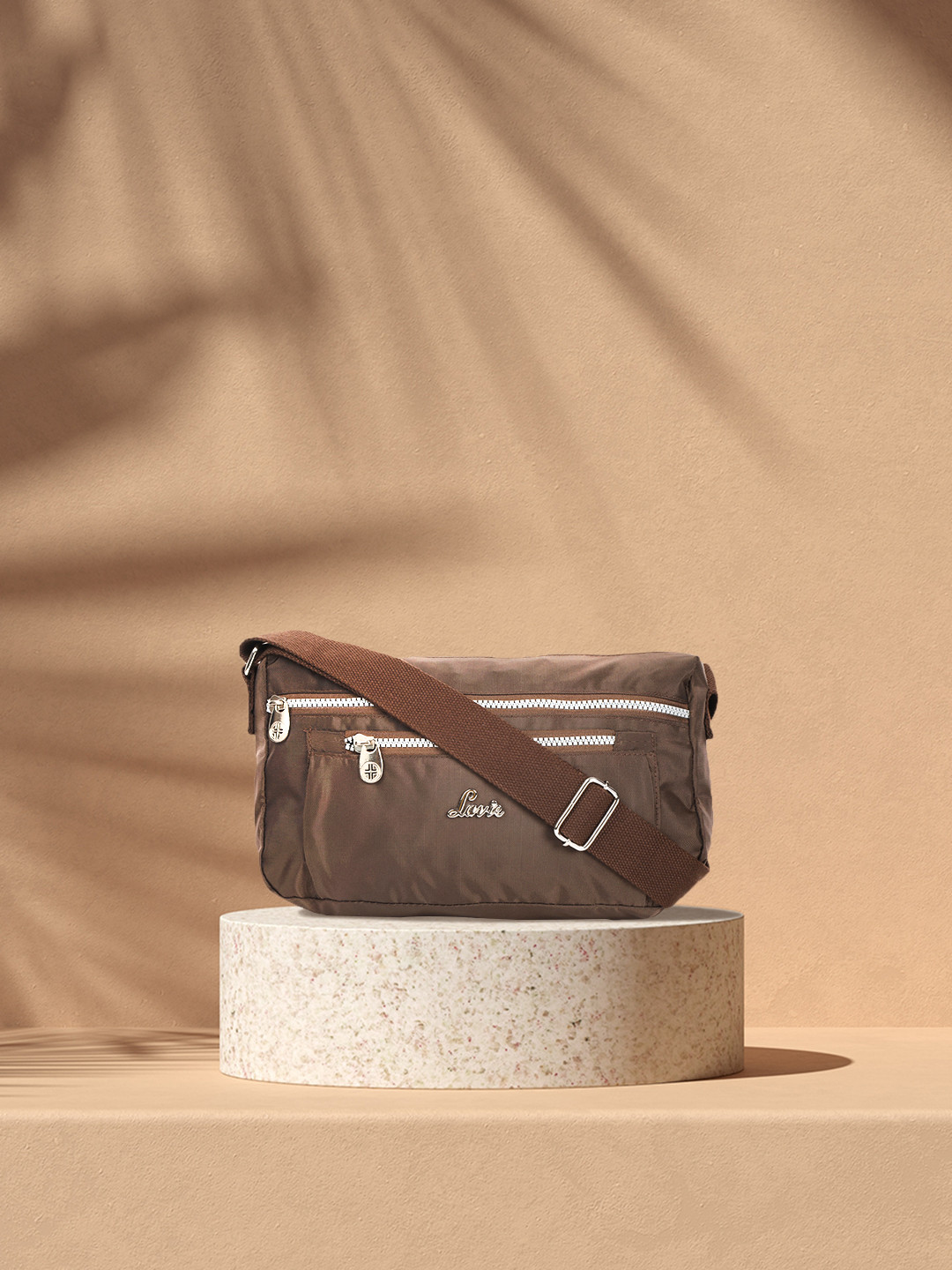 

Lavie Women Brown Solid Sling Bag