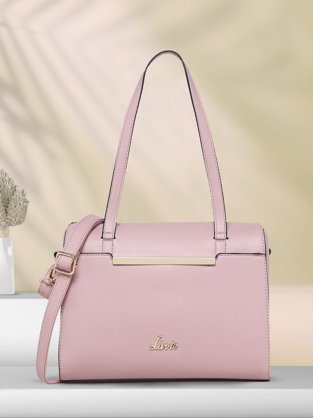 

Lavie Pink Structured Shoulder Bag