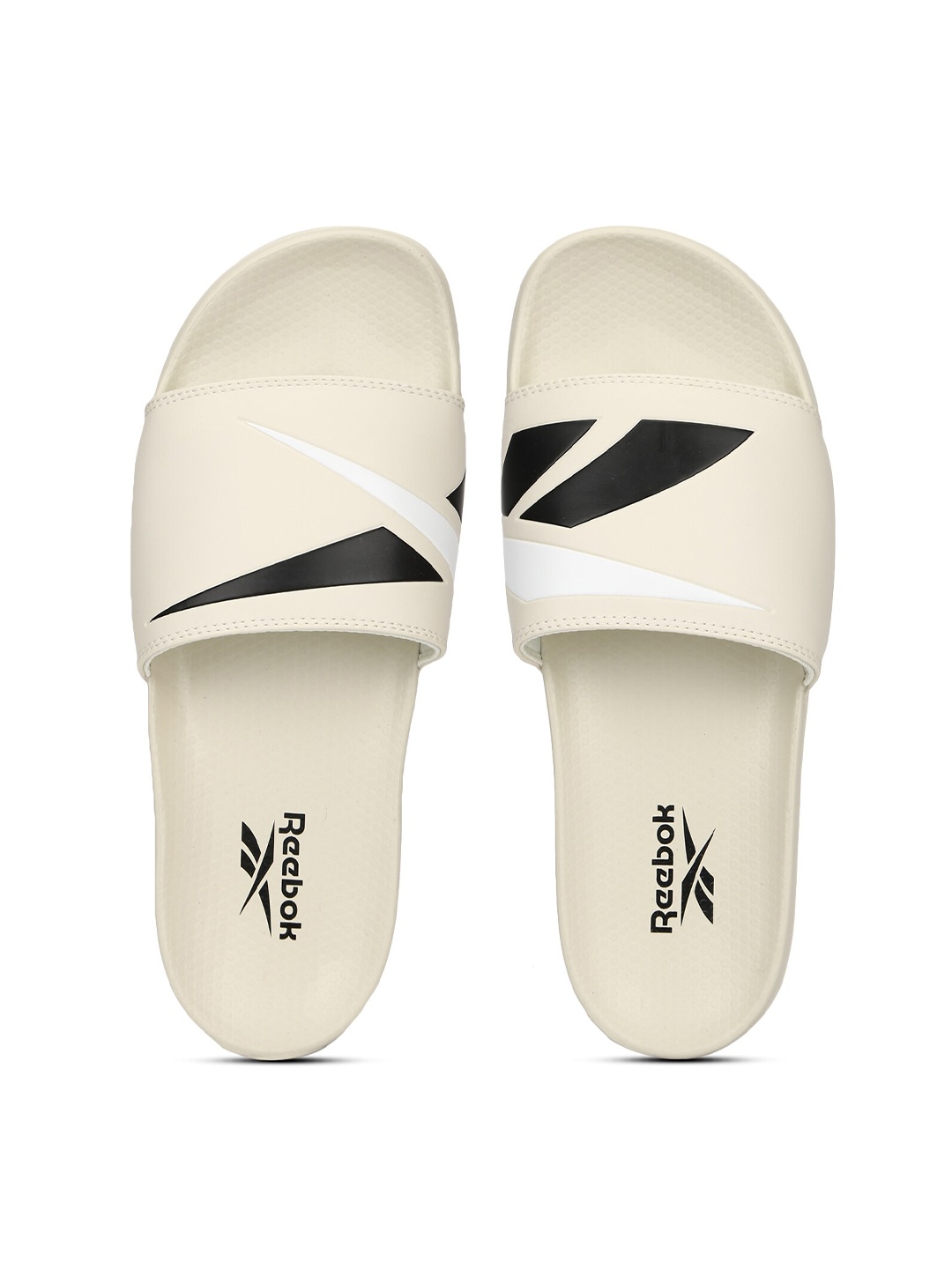 

Reebok Classic Unisex Beige & Black Printed Sliders
