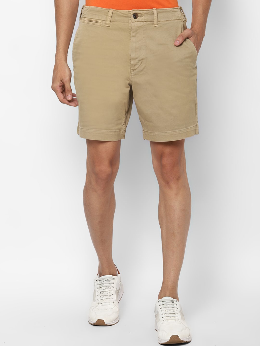 

AMERICAN EAGLE OUTFITTERS Men Khaki Mid-Rise Regular Shorts