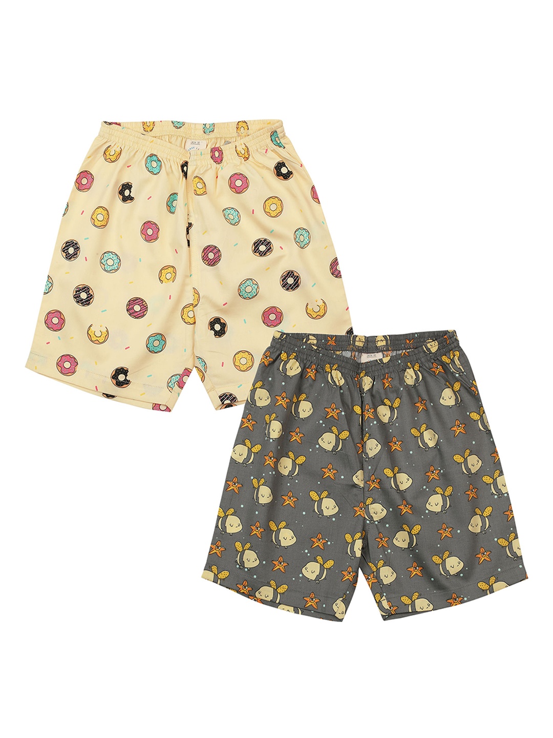 

CASA DE NEE NEE Unisex Kids Multicoloured Printed Low-Rise Regular Shorts, Multi
