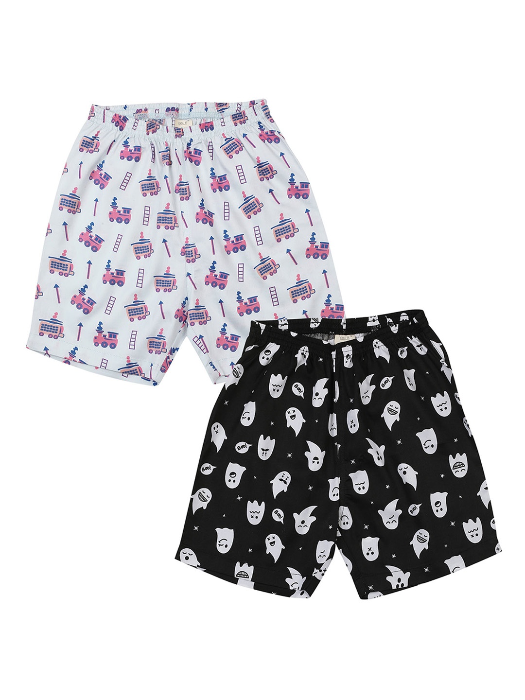 

CASA DE NEE NEE Unisex Kids Multicoloured Printed Low-Rise Regular Shorts, Multi